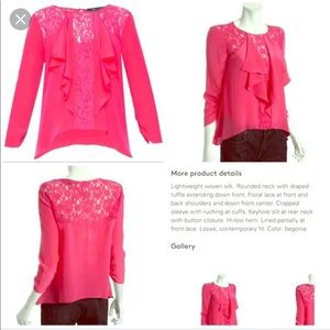 Silk drape blouse from BCBG